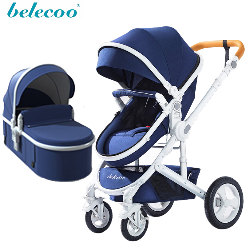 

Belecoo stroller 2 in 1 high landscape two way stroller Russian free shipping