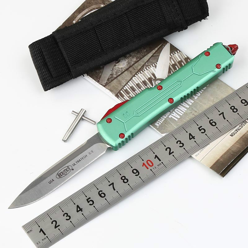 

High quality outdoor Mh UT Bounty Hunter VG10 blade Titanium alloy plating handle Auto folding hunting EDC knife
