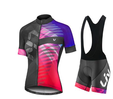 

Cycling jersey set for women liv purple summer 2020MTB breathable road bike clothing mountain bike clothing quick dry Cyclingset