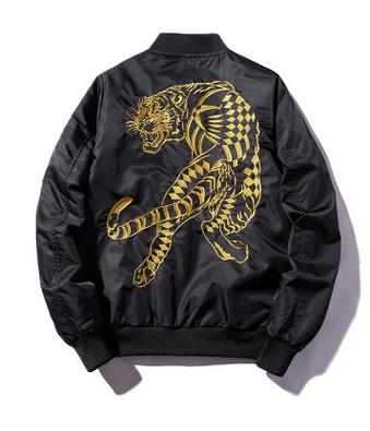 

Wholesale fashion men's Chinese style retro embroidery pilot baseball uniform jacketWholesale fashion men's Chinese style retro embroidery p, Black