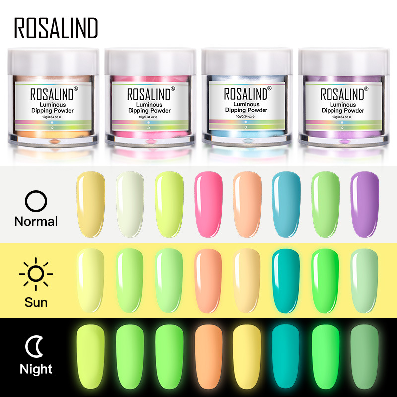 

Nail Art Luminous Dipping Powder Color Changing Acrylic Nail Manicure Powder WH998