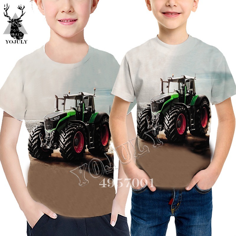 Nouveauté Streetwear enfant camion tracteur t-shirt 3D Imprimer Harajuku T-shirt de mode bébé manches courtes Casual Boy fille Vêtements Y672 Y20