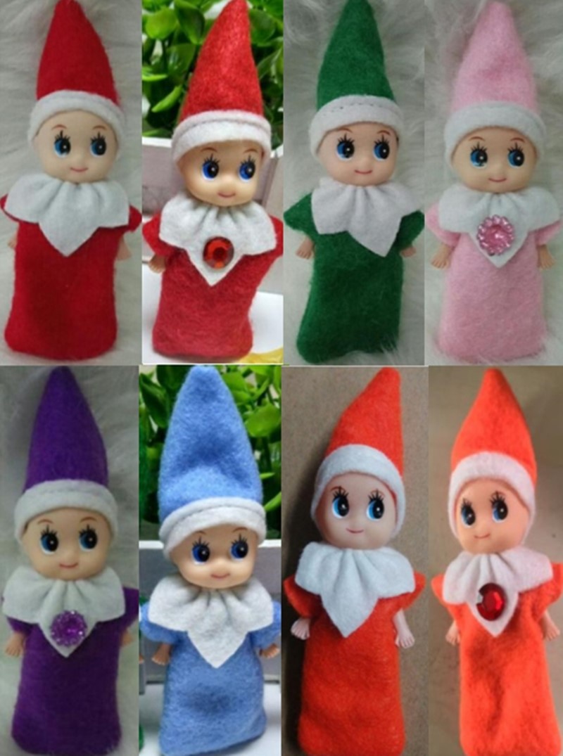 

10pcs Great Quality Christmas Baby Elf Dolls Baby Elves Dolls Toys Mini Elf Xmas Decoration Doll Kids Toys Childrens Gifts, Multicolor
