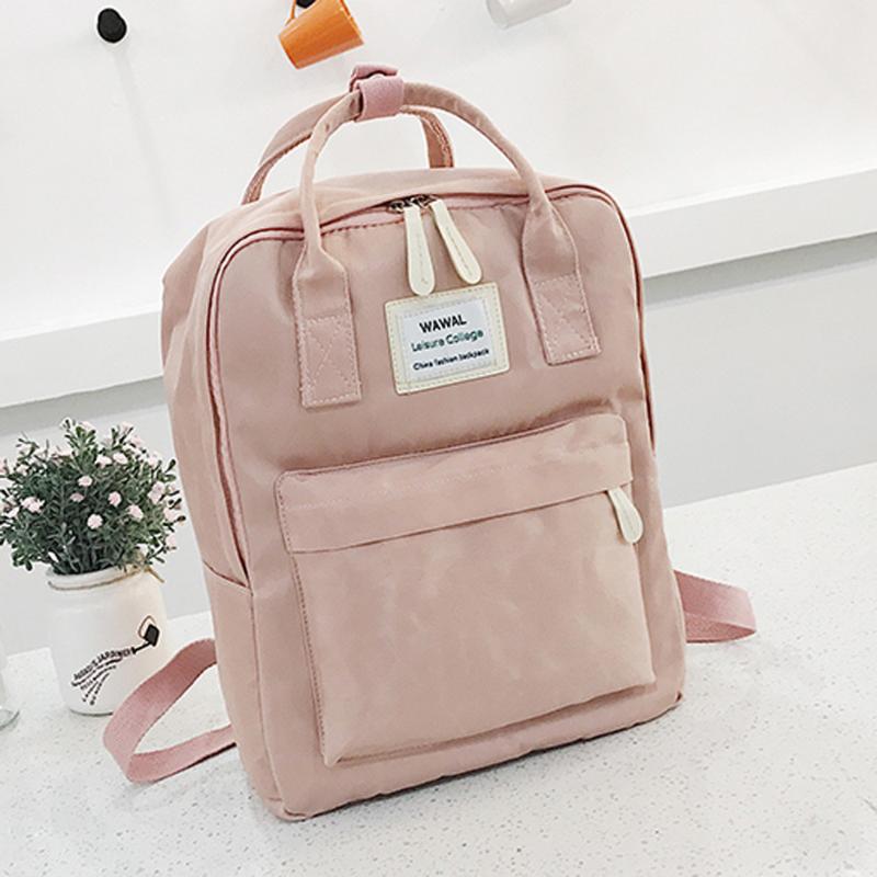 Backpack For Women Vintage Book Bag Color Collision Student Street Trend