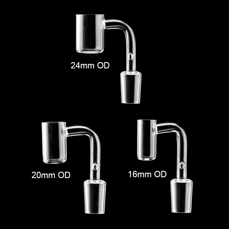

16mm 20mm 24mm Quartz Enail Banger With Hook Female Male 10mm 14mm 18mm Quartz E Nail Banger Nails For Coil Heater Glass Bongs