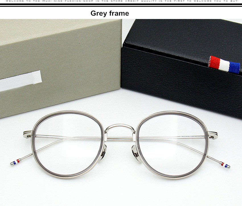 

High quality Brand Designer Round Alloy Frame TB905 glasses frame men Retro eyeglasses women myopia reading eyewear Oculos De Grau