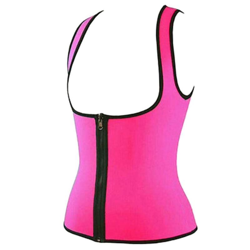 

Women Shapewear Sport Clothes Zipper Zipper Corset 3XL Blue Slimming Vest Women' SweatShirt, Black