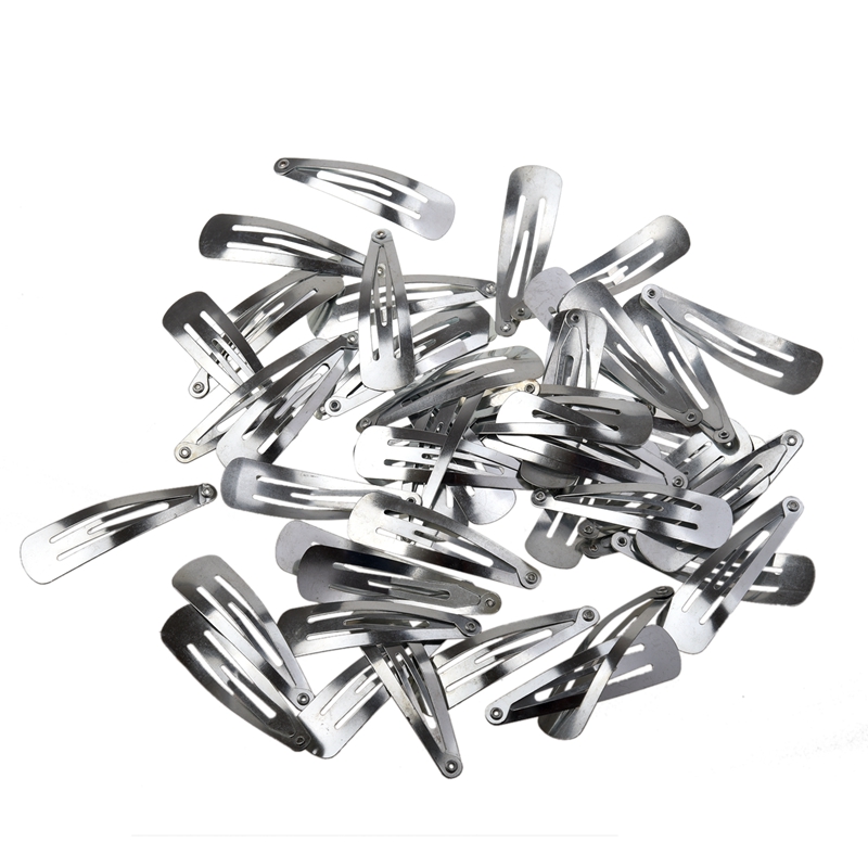 

50 clamps pins to pressure for hair DIY 50mm - silver