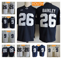 

Youth Penn State Nittany Lions #9 Trace McSorley 26 Saquon Barkley Kids Big Ten Penn State Navy Blue White Stitched College Football Jerseys