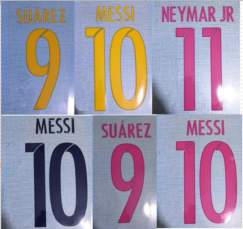 

15-17 15-16 16-17 MESSI SUAREZ NEYMAR JR nameset patch badge