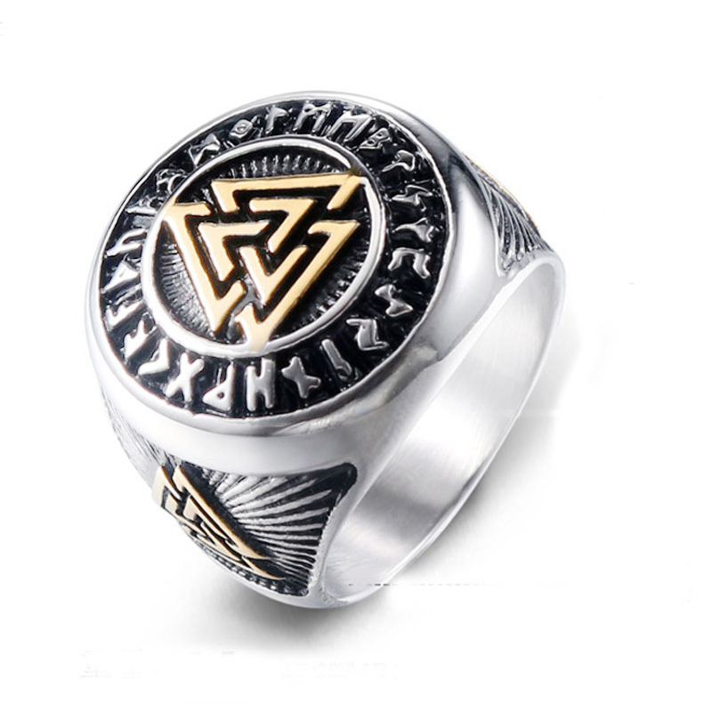 

Cluster Rings Large For Men Stainless Steel Viking Ring Wholesale Lots Bulk Steampunk 2021 Gold Antique Silver Gifts