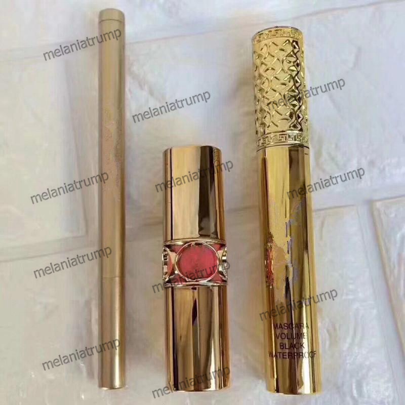 

New Makeup 3pcs Sets Mascara Lipstick Eyeliner 2 styles AB 3 in 1 Cosmetics set and Good Quality