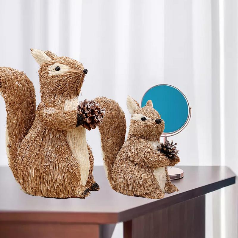 

Dropshipping 2 Sizes Christmas Squirrel Dolls Ornament Christmas Decoration for Desktop Ornaments Home Navidad