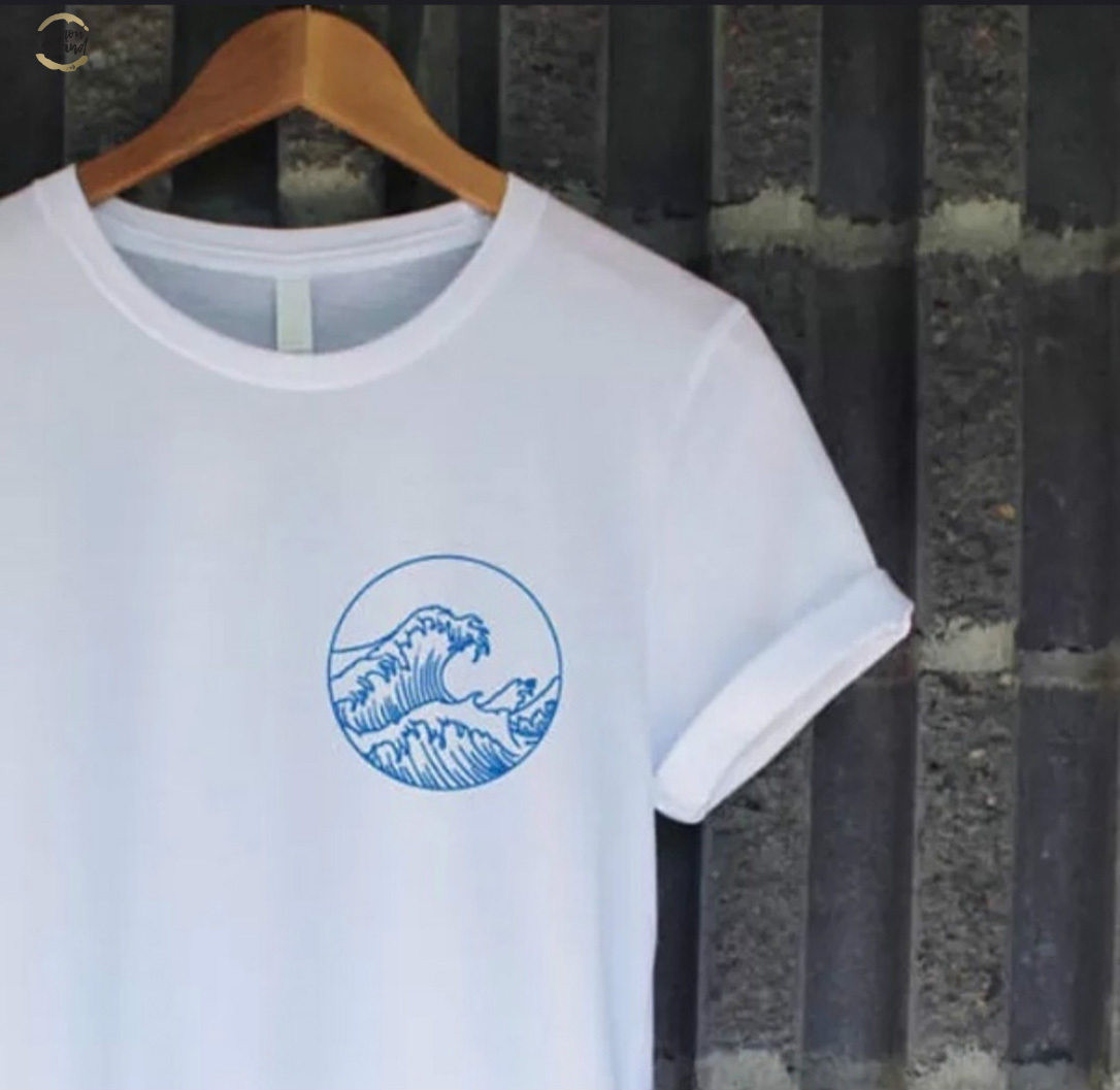 Printed T-Shirt,Hawaiian Sundown Ocean Fashion Personality Customization