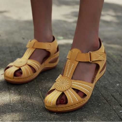 

2020 Plus Size Fashion Summer Women Sandals Female Beach Shoes Wedge Comfortable Light Platform Sandalias De Mujer Verano, Brown