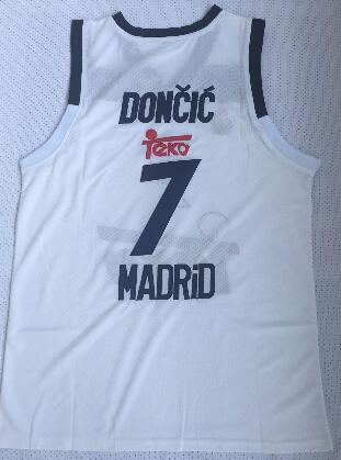 

sports university european league white 7 luka doncich trainers basketball jerseys college basketball wear apparel uniforms kits sport