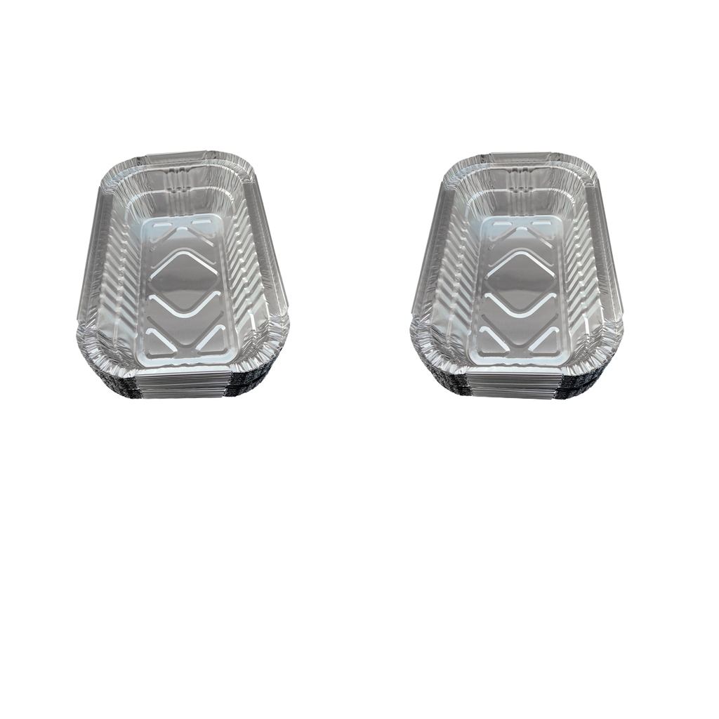 

40pcs aluminum foil grill drip pans for bbq weber grills 700ml 20x13x5cm