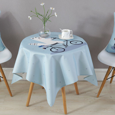

Waterproof linen tablecloth, cotton and linen small fresh style multi-purpose cover towel, European coffee table tablecloth