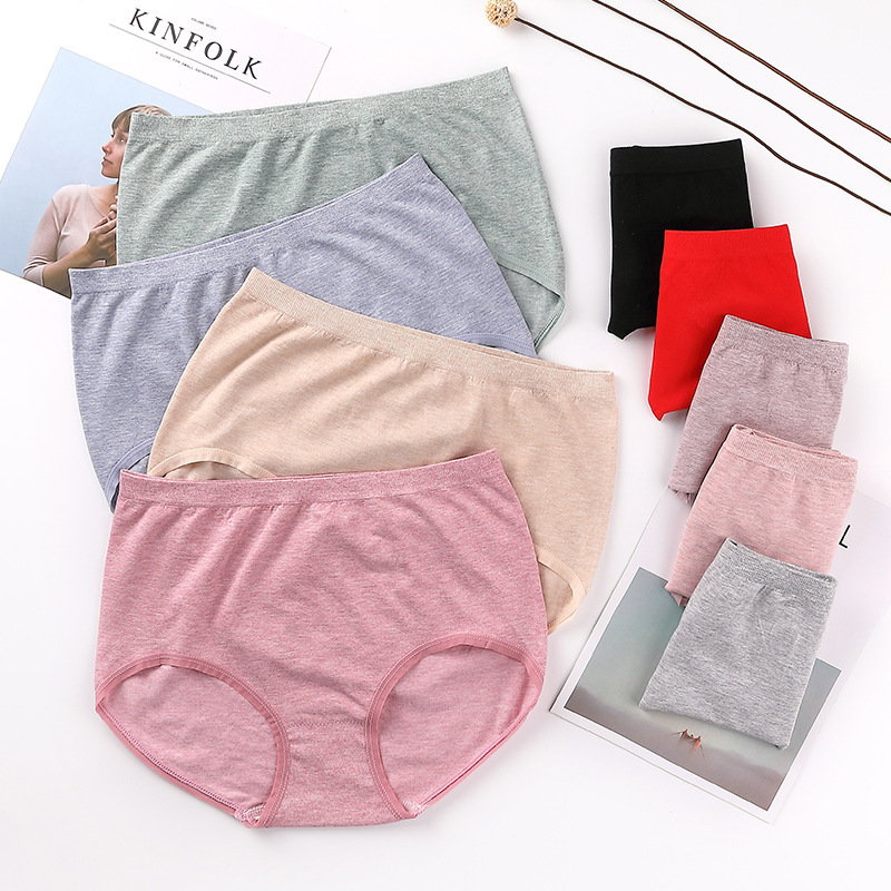 

3Pcs/lot New Briefs Women Plus Size 6XL high waist Soft Modal Cotton Naked ammonia seamless Women's Panties Underwears, Mixed 3 colors