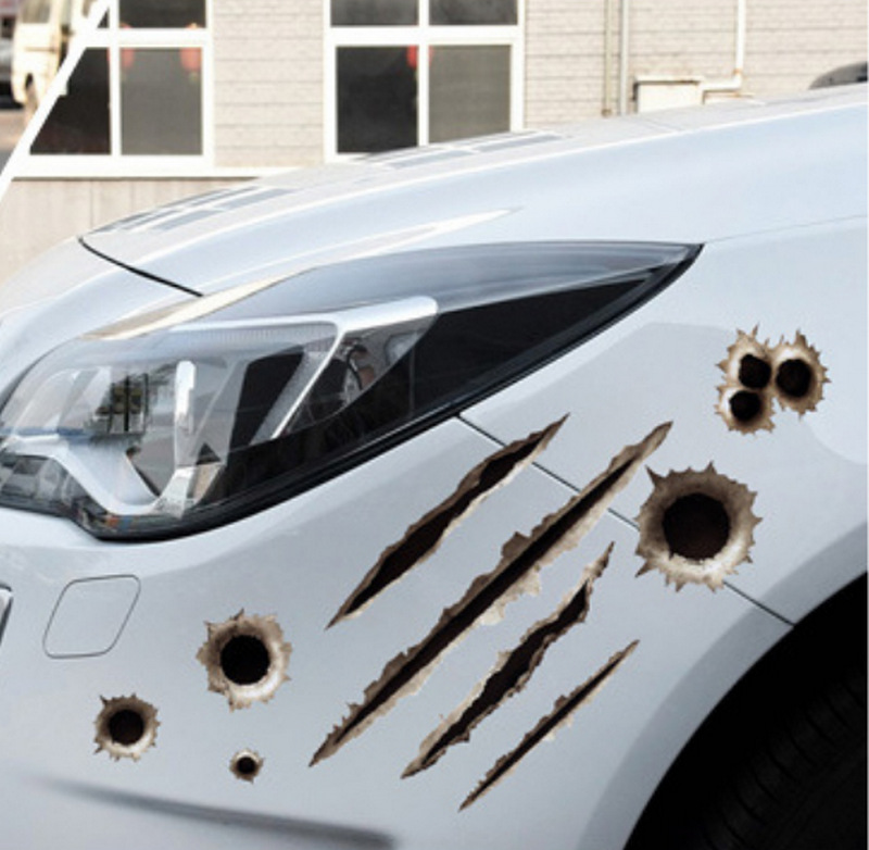 21 Trous De Balle Orifice étanche Sticker Fenêtre Graphique Pour Voiture