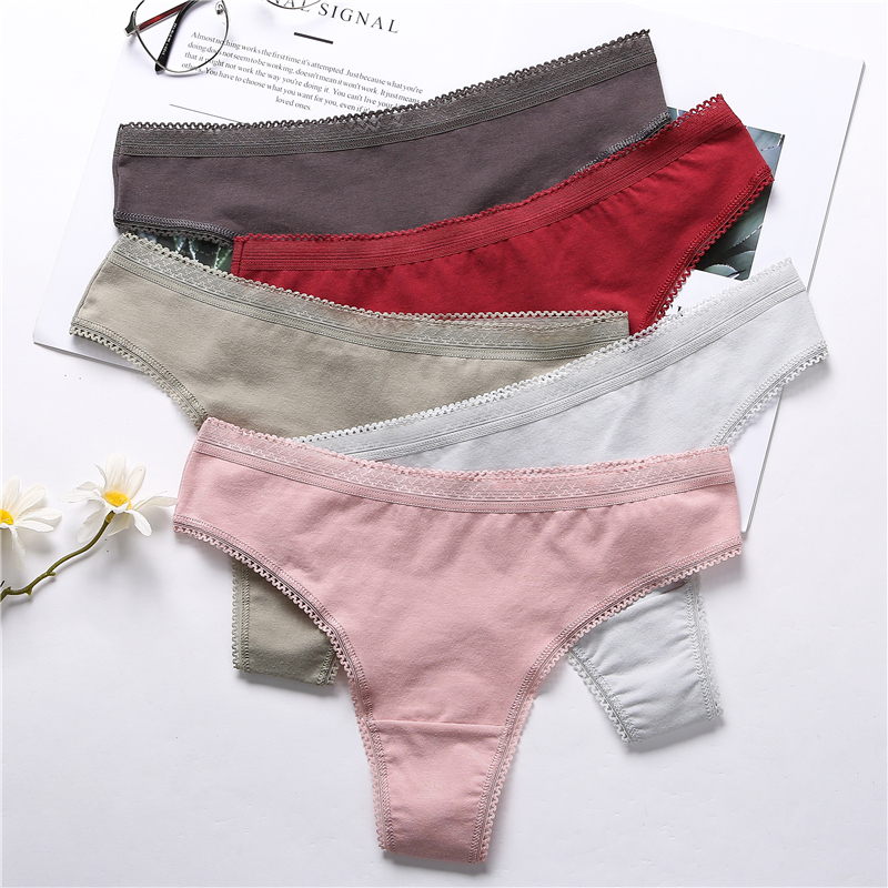 

Women Underwear Lingerie Sexy cotton Panties for Women String Thongs Solid Seamless G-String Briefs Panties Underwear, 2707-9