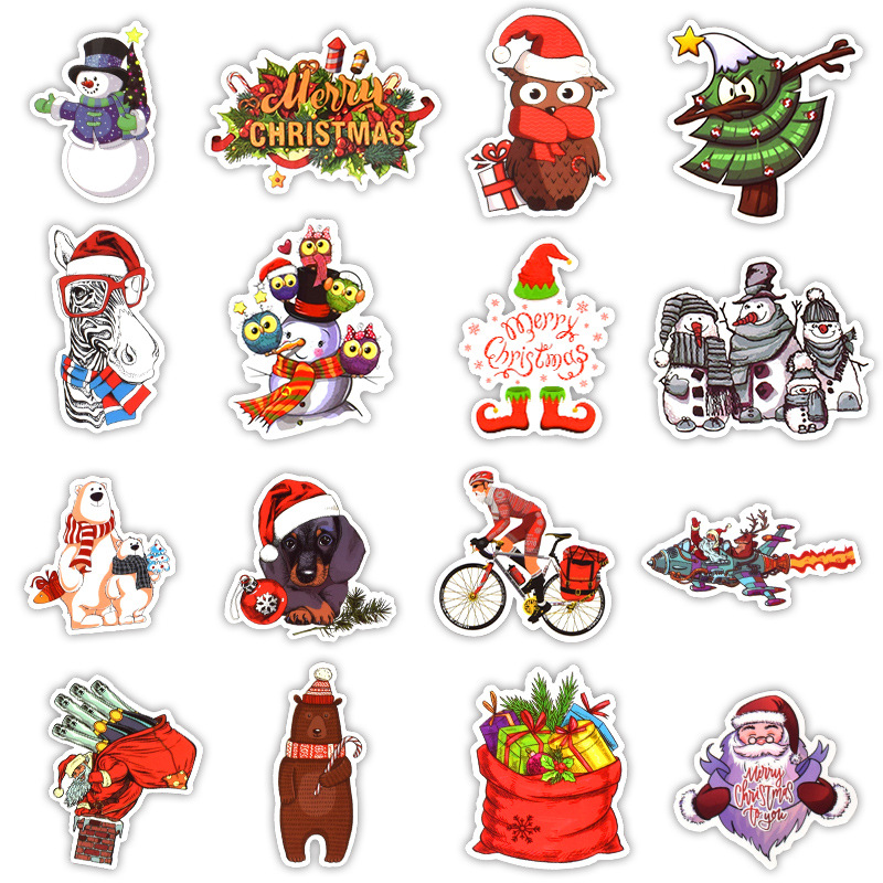 

Cute Christmas Stickers and Decals for Cars Motorcycle Water Bottle Laptop Macbook Suitcase 50 Pcs Vinyl Stickers Pack, Mix