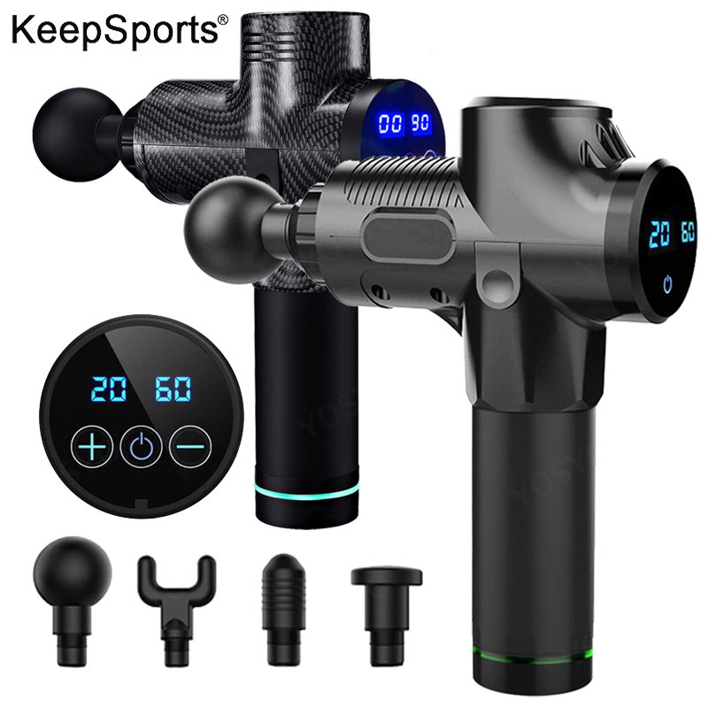 

LCD Display Massage Gun Deep Muscle Massager Body Massage Exercising Relaxation Slimming Shaping Pain Relief