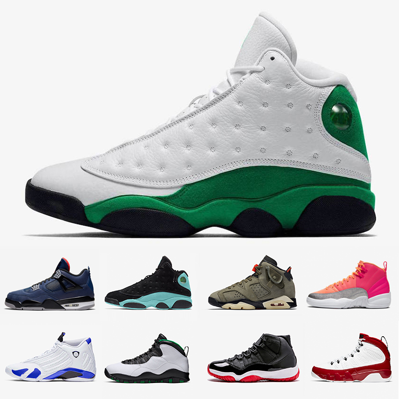 

13s Lucky Green 12s Hot Punch 14s 6s Travis Scotts Mens Basketball shoes Concord High 4s Loyal Blue 11s Bred 9s Sports sneakers, 12s game ball