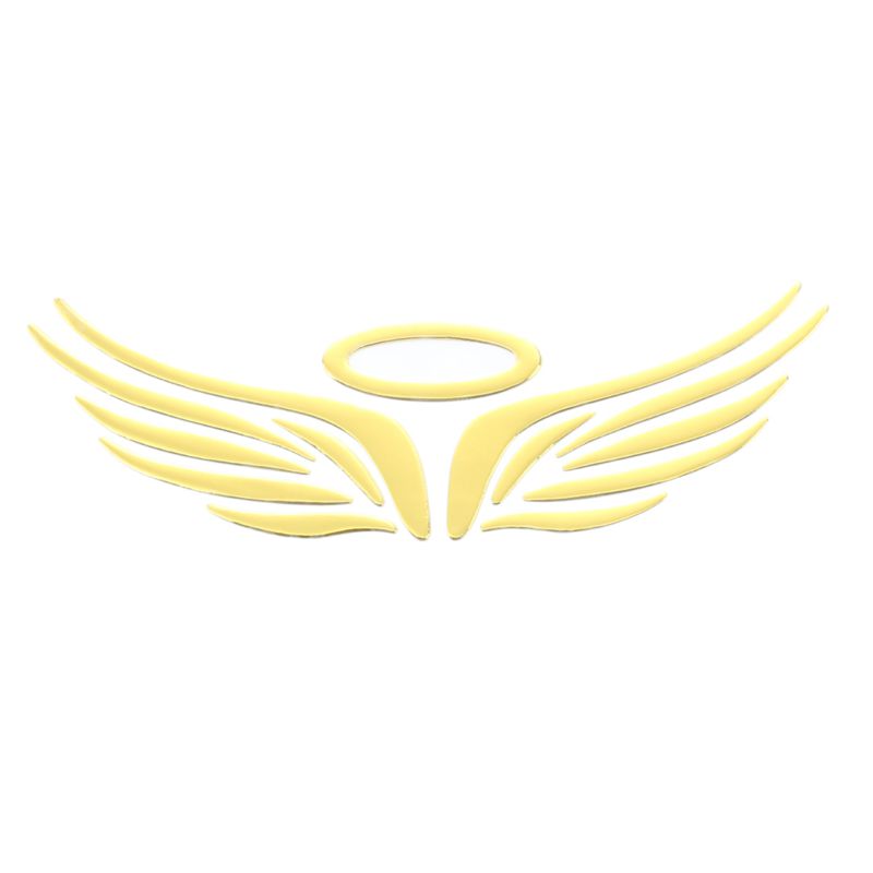 

3D Chrome Angel Wing Sticker Decal Auto Car Emblem Decal Decoration Color gold