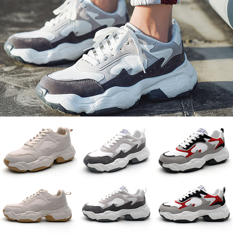 

Cheap Cool Black white brown red Low cut Brown Men Casual shoes comfortable old dad shoes women men shoe sports sneakers 39-44, A1