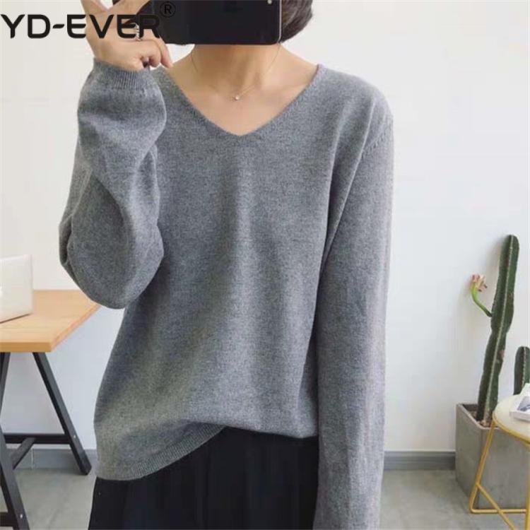 

2020 New Autumn Winter Women Sweater-pullovers Minimalist Knitting Elegant Ladies Solid Multi Colors Tops SW1910, Green