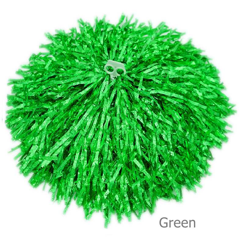 

1pcs Cheerleading Pom Poms for Football Basketball Match Cheerleading pompoms cheerleader metallic pompom Green