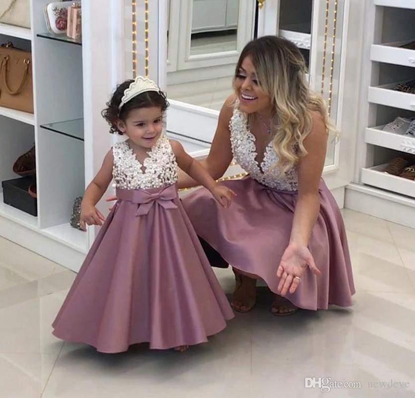 mother and daughter bridesmaid dresses