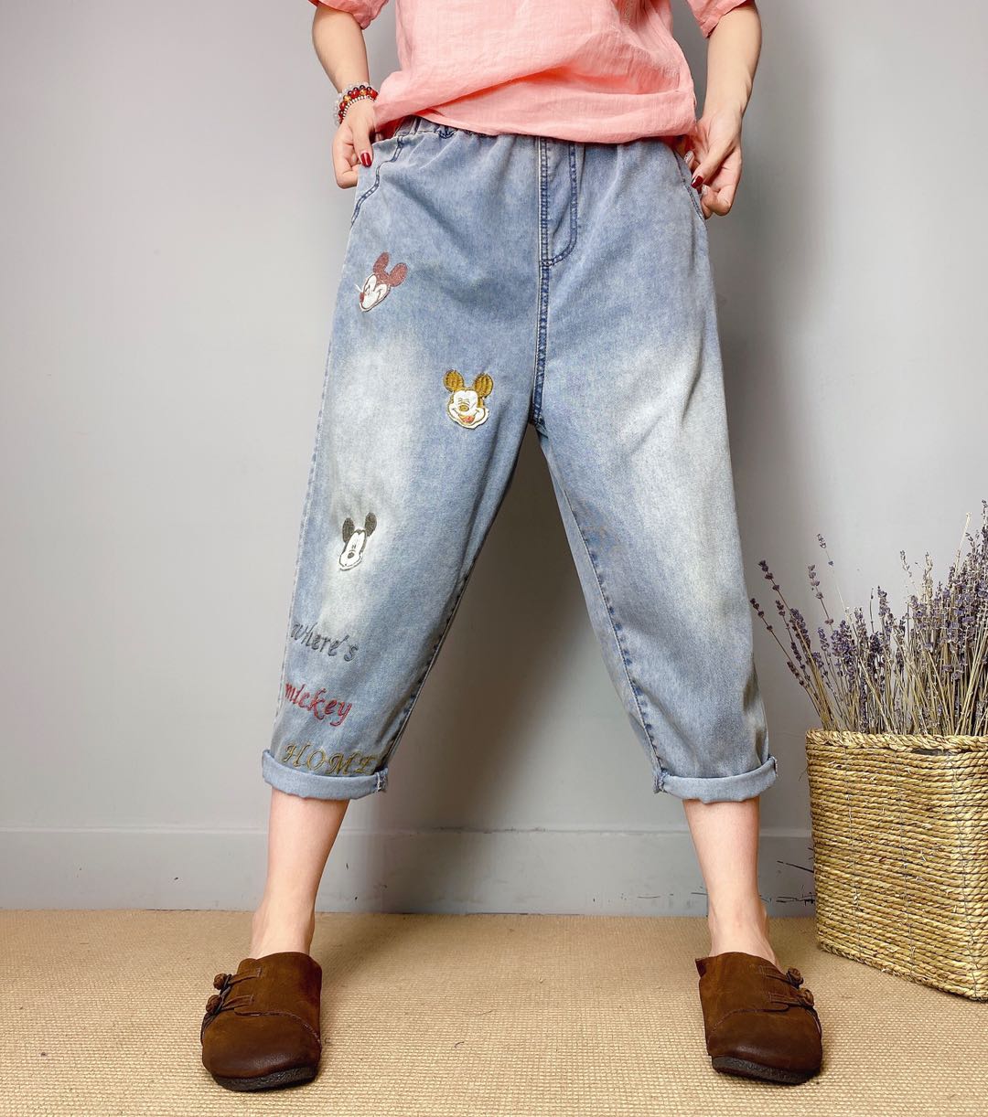 

Violet Haroun Pants Light Coloured Drawing Or Pattern Female Jeans In The Summer Bk4640