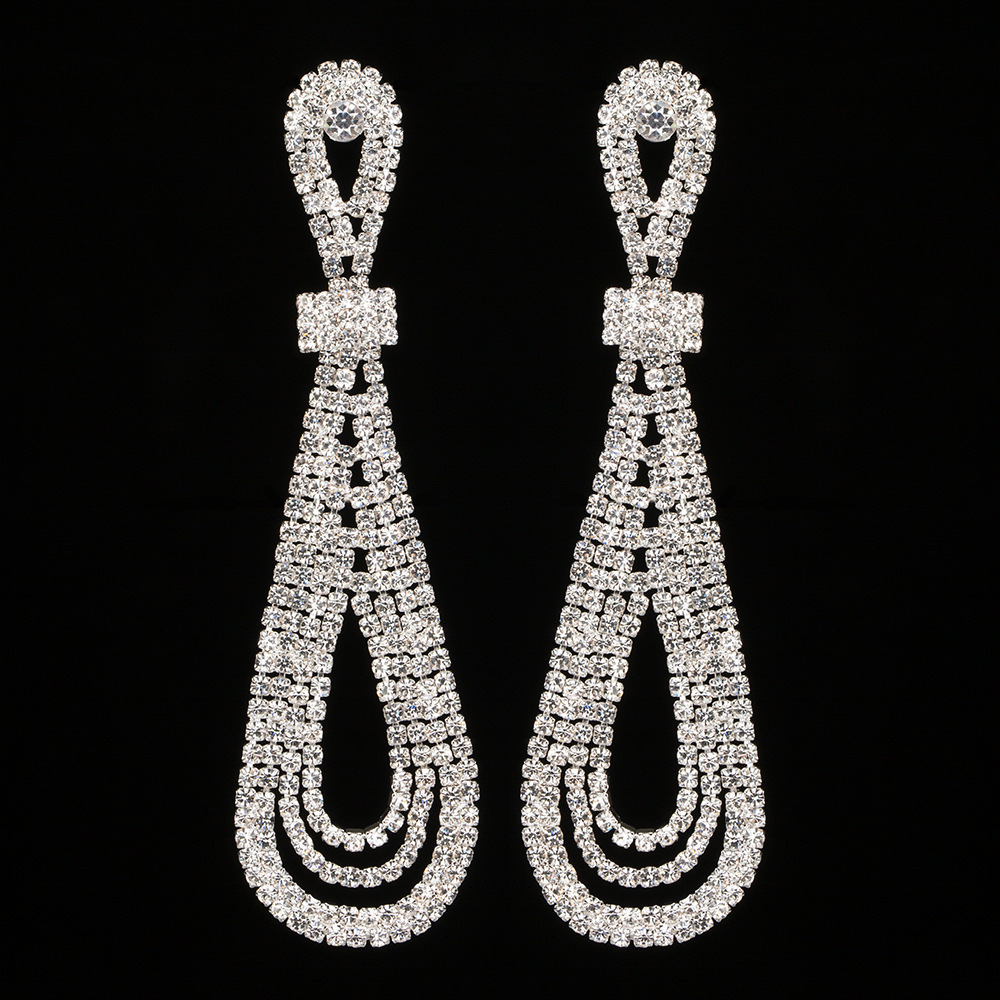 

Concise Drip Type Microinlaid Zirconium Shi Erhuan Eardrop