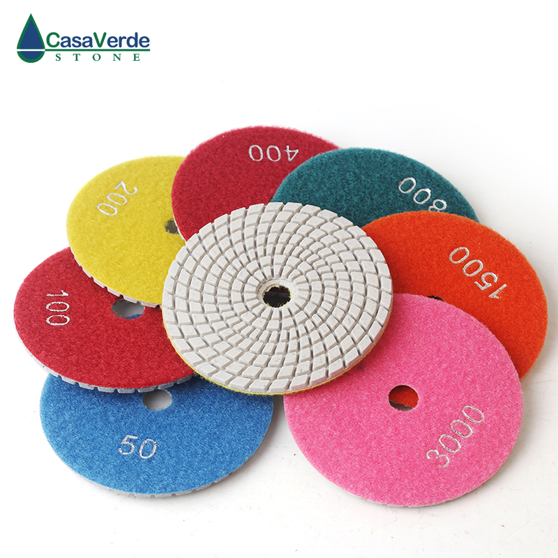 

7pcs/set 3.0mm Diamond Flexible Polishing Pads for Stone Ceramic Tile White Bond No Color Fade Sanding disc Polishing disc