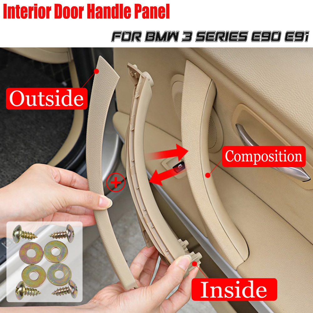 

Interior Doors Inner Armrest Handle Panel Pull Trim Cover For BMW 3 series E90 316I 318D 318I E91 320i 323i 325d 51416971289