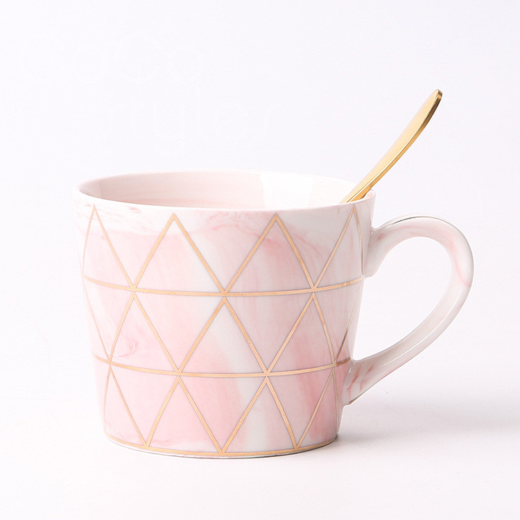 

Cocostyles InsFashion creative ceramic mugs with handle for modern home decor, As pic