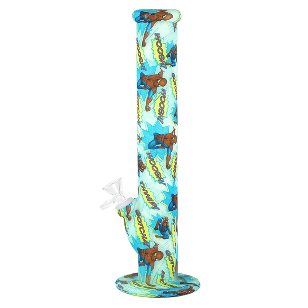 

14'' Silicone Bongs Smoking Water Pipe oil rigs hookahs smoke bong pipes for cigarette Glow In Dark