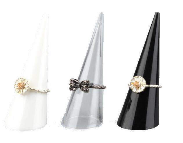 

Jewelry Packaging Display Stand Acrylic Finger Ring Holder Triangle cone Shelf For Gift 10pcs/lot DS15