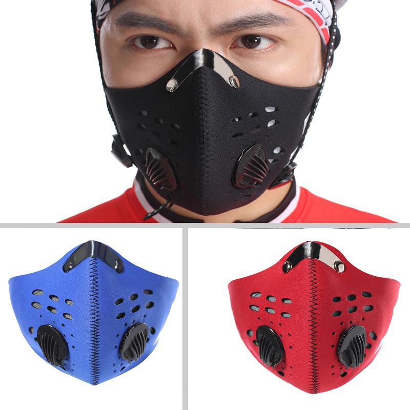 

Air Pollution Face Mask Men Sports Breathable Carbon Filters Bicycle Dust Smog Protective Half Face Neoprene Mask PM2.5 FY9061