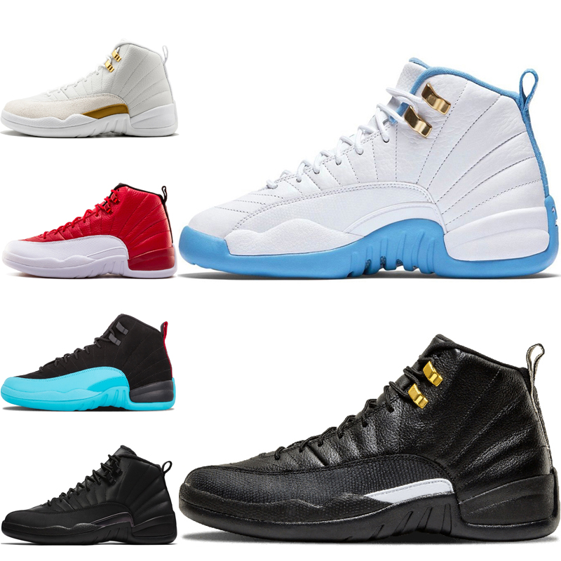 

12 UNC the master men Basketball Shoes mens Dark grey o-white Michigan International Flight Sports trainer 12s playoffs Gym red sneakers, Bulls