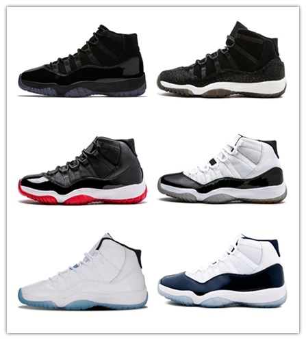 

Real Carbon Fiber 2019 11s Bred 11 Concord blackout Space Jam Midnight Navy Blue Gym Red basketball shoes Sneaker With box XL130