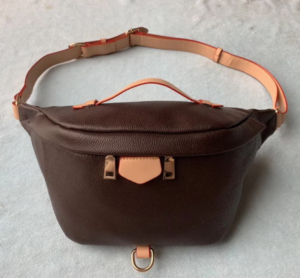 

Trendy TOP PU Newest stlye Bumbag Cross Body Shoulder Bag Autn Material Waist Bags Bumbag Cross Fanny Pack Bum Waist Bags M43644, Brown flowers