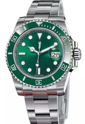 

Mens Luxury Top Quality sub Movement Green Ceramic Bezel Sapphire Glass 40mm 116610 116610LV Automatic Mens Folding mechani