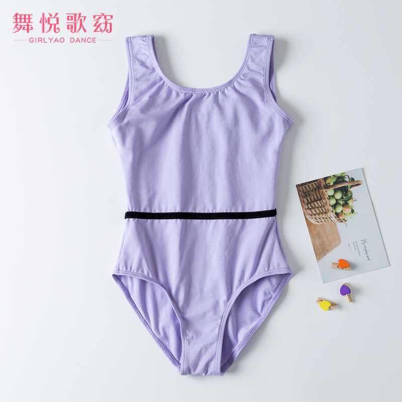 

2020New Cotton Tank Children Girls' Ballet Training Dancewear Gymnastic Leotards Dancing, Black