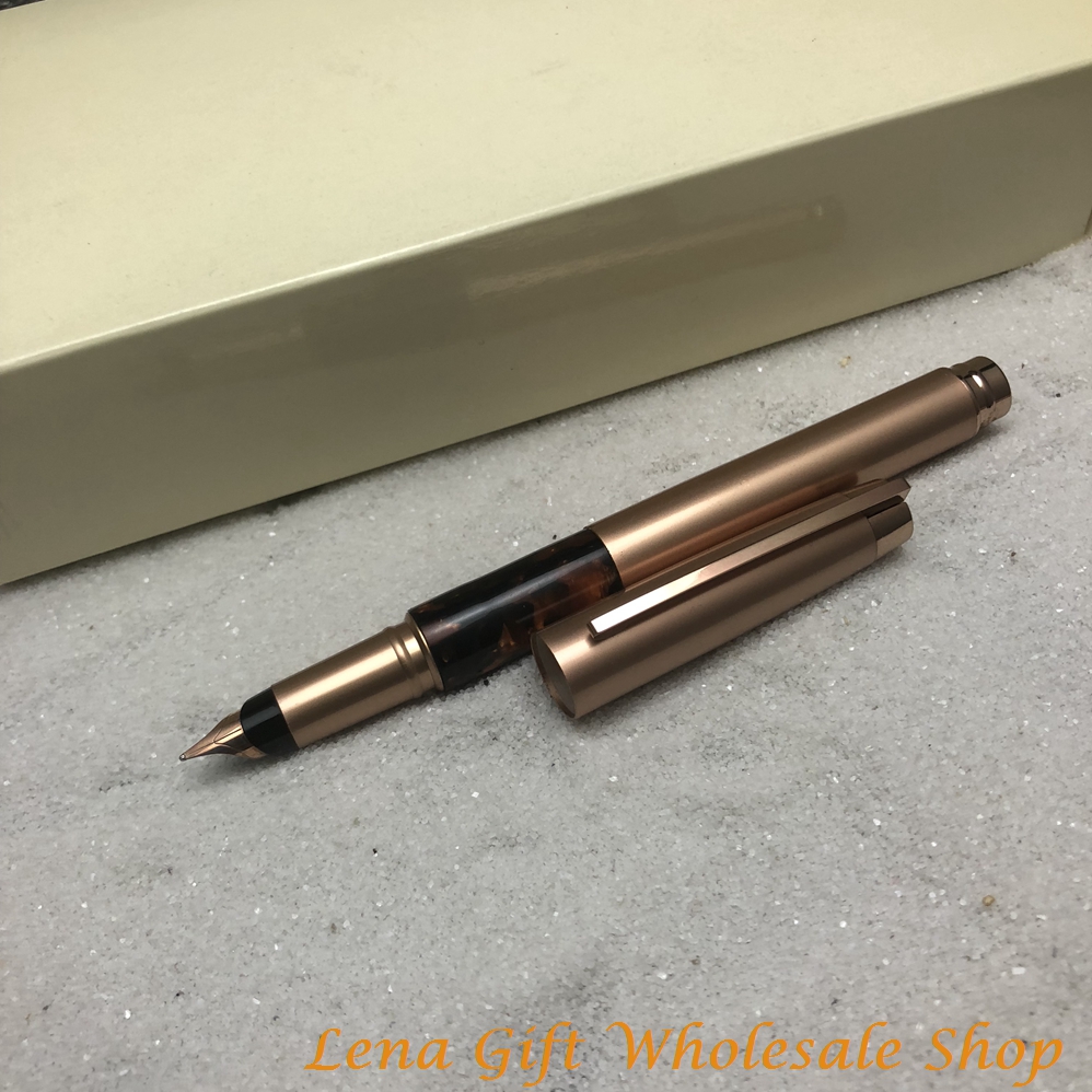 

Fuliwen F15 Ancient Silver Fountain Pen Celluloid Decoration M Nib Nostalgia Metal Gift Pen, Red