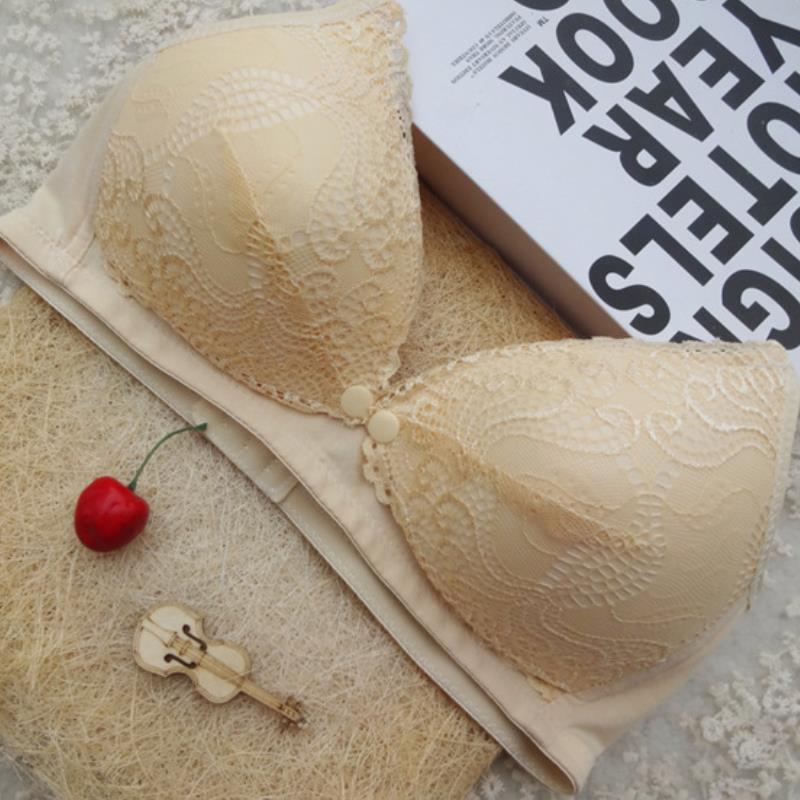 

Wirefree Nursing Maternity Bra Clothing Cotton Breastfeeding Bra for Pregnant Women Pregnancy Breast Sleep Underwear, Beige