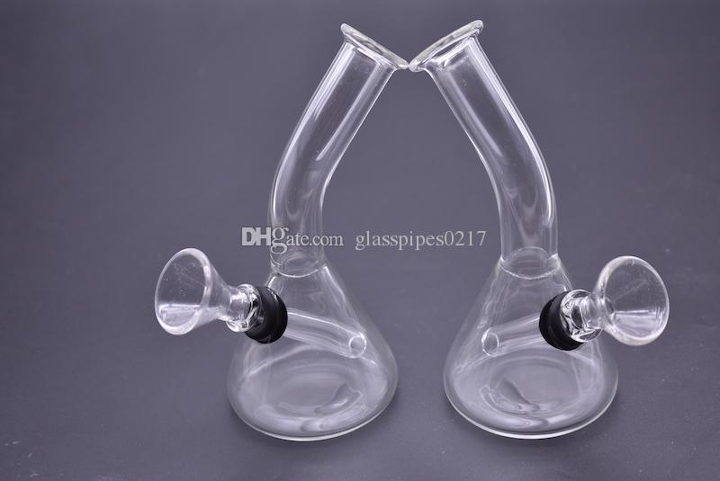 

wholesale Beaker base mini glass bongs water pipes new design water bongs ice catcher 5mm thick glass smoking water bong with downstem bowl