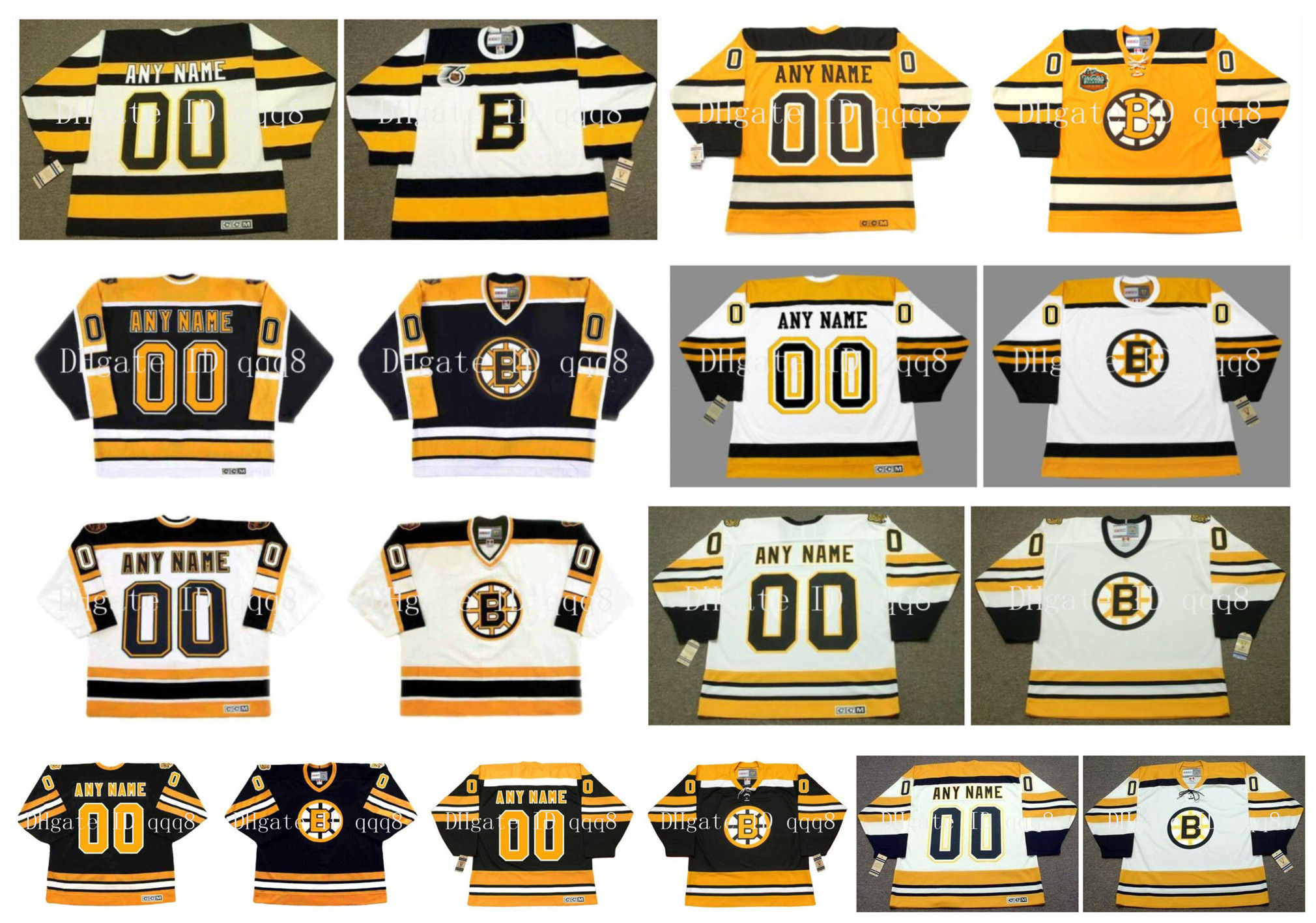 

Custom VINTAGE BOSTON BRUINS Jerseys Personalization Ice Hockey Jerseys Stitched Any Name Number Size S-XXXXL, As pic
